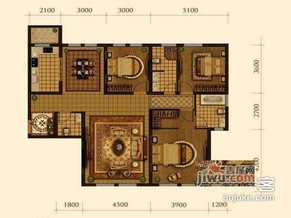 王府壹号3室2厅3卫150㎡户型图