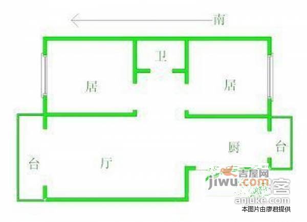 碧水家园2室1厅1卫106㎡户型图