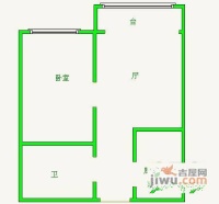 天保悦蓝轩1室1厅1卫60㎡户型图