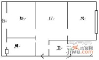 芳草园2室1厅1卫79㎡户型图