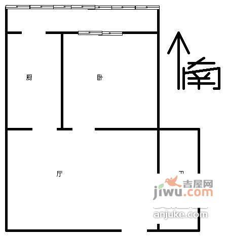 天达里1室1厅1卫69㎡户型图