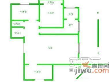 鑫泰家园3室1厅1卫126㎡户型图