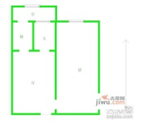 三和温泉花园1室1厅1卫56㎡户型图