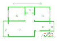 大通花园2室1厅1卫103㎡户型图