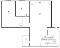 悦海大厦2室1厅1卫122㎡户型图