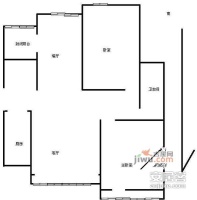 悦海大厦2室2厅1卫131㎡户型图