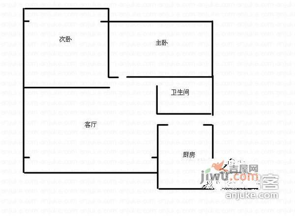 悦海大厦2室2厅1卫131㎡户型图