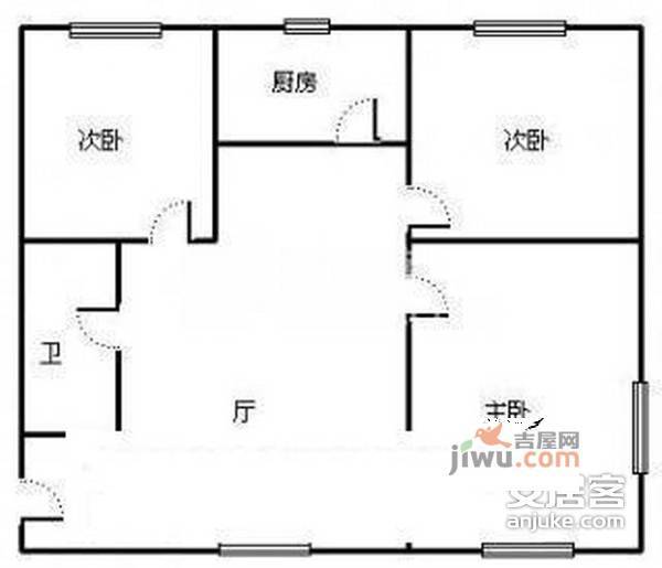 悦海大厦2室2厅1卫131㎡户型图