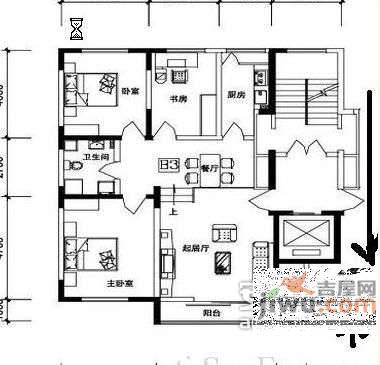 芦花庄园4室2厅2卫268㎡户型图