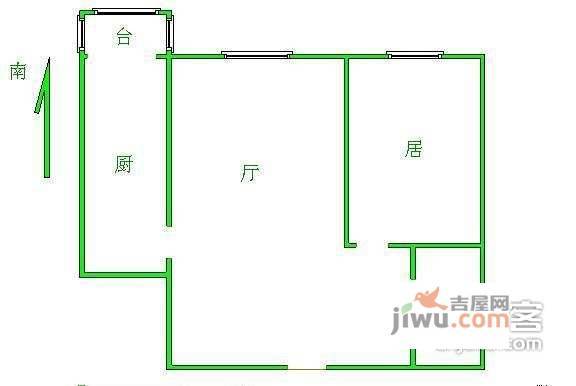 先春园1室1厅1卫55㎡户型图