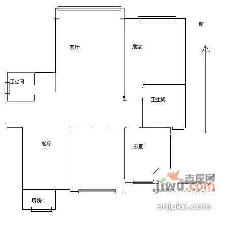 阳光新业3室2厅2卫138㎡户型图