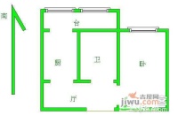 明珠花园1室1厅1卫73㎡户型图