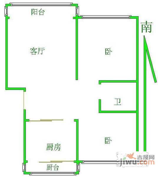 明珠花园3室2厅1卫137㎡户型图