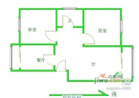 中山大厦2室1厅1卫115㎡户型图
