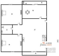 月皎里2室1厅1卫113㎡户型图