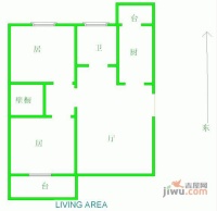 苏堤西里2室1厅1卫73㎡户型图