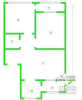 苏堤西里2室2厅1卫户型图