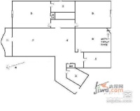 环渤海国际公寓3室2厅2卫175㎡户型图