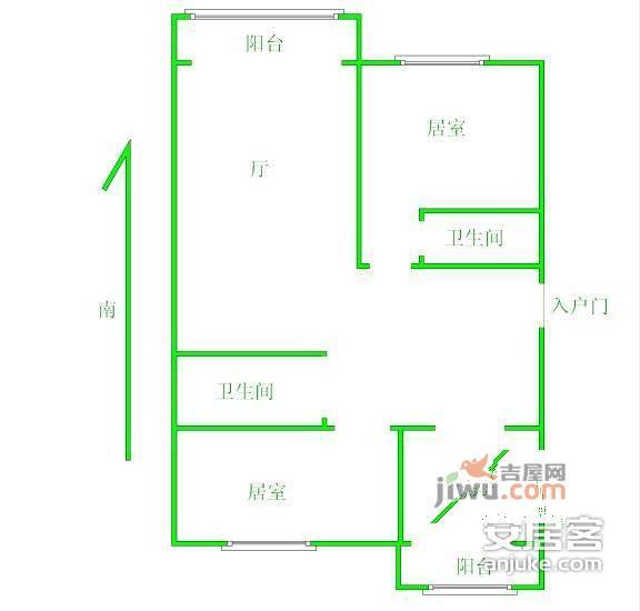 芳水园2室2厅2卫212㎡户型图