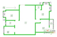 水乡花园3室1厅2卫126㎡户型图