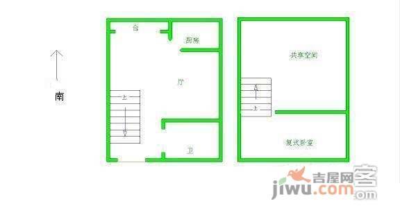 五一阳光皓日园1室1厅1卫45㎡户型图