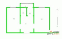 荣迁西里2室1厅1卫55㎡户型图