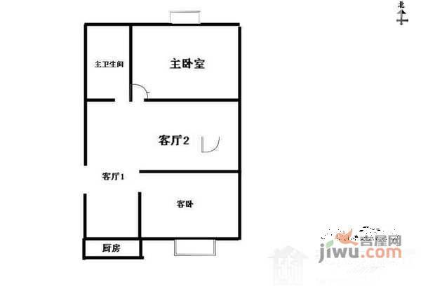 贵都大厦2室1厅1卫74㎡户型图