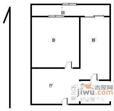 香江花园1室1厅1卫71㎡户型图
