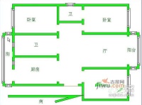 海望园3室2厅2卫125㎡户型图