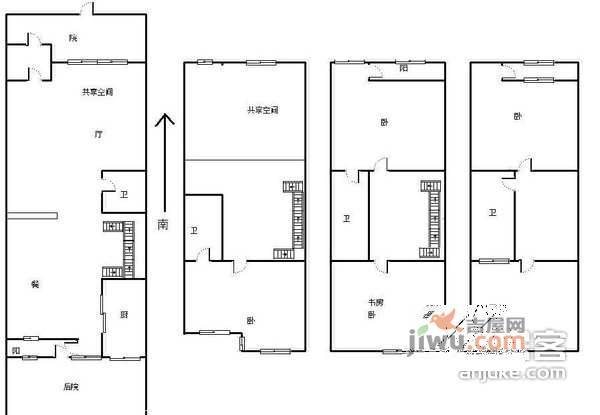 半岛蓝湾天睐园4室2厅3卫235㎡户型图