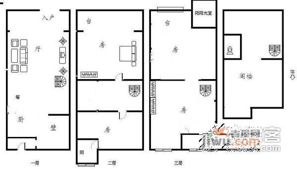 半岛蓝湾天睐园4室2厅2卫197㎡户型图