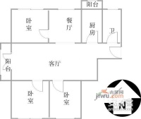 佳音里2室2厅1卫116㎡户型图