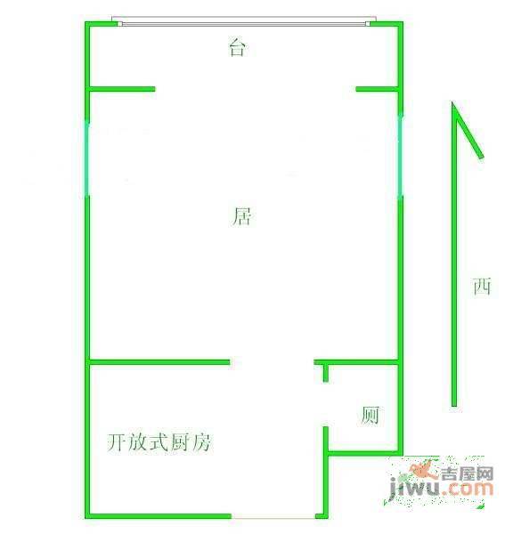 利合里1室1厅1卫户型图