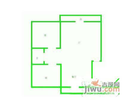 军星名苑2室1厅1卫100㎡户型图