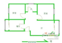 随园公寓2室2厅1卫90㎡户型图