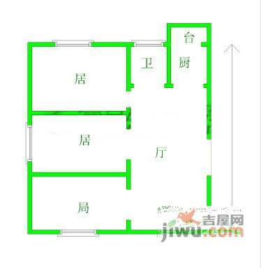 第六大道陆典庭园3室1厅1卫135㎡户型图