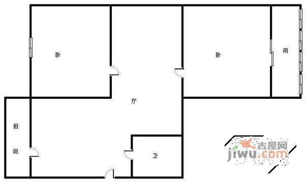 艳益家园2室1厅1卫150㎡户型图