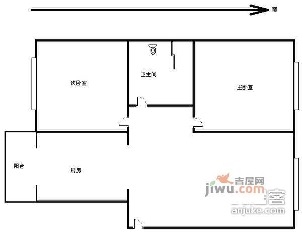 艳益家园2室2厅1卫93㎡户型图