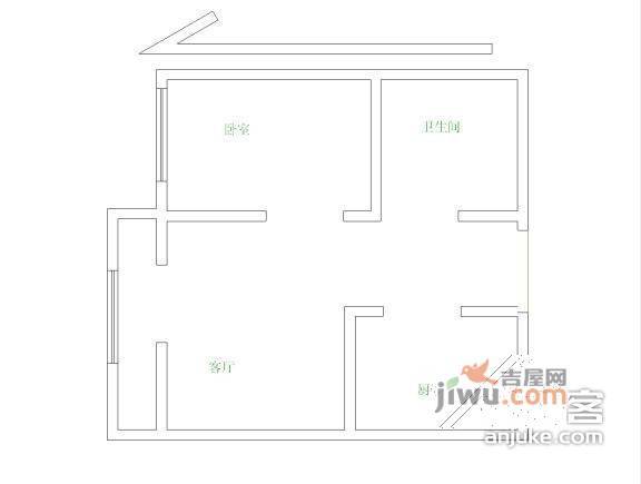 天保月韵轩1室1厅1卫63㎡户型图