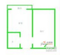 昆石里1室1厅1卫57㎡户型图