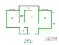 荣迁东里2室1厅1卫63㎡户型图