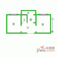 日远里2室1厅1卫70㎡户型图