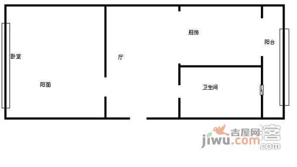 和富里1室1厅1卫户型图