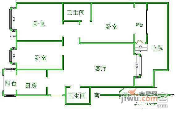 水木天成3室1厅1卫167㎡户型图