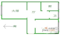 易川里2室1厅1卫62㎡户型图