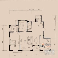 富力津门湖红树棕榈花园3室2厅2卫275㎡户型图