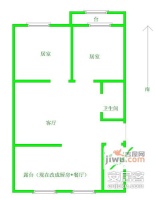 国风园1室1厅1卫50㎡户型图