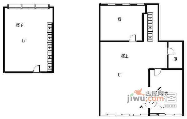 城市之星大厦3室2厅1卫户型图