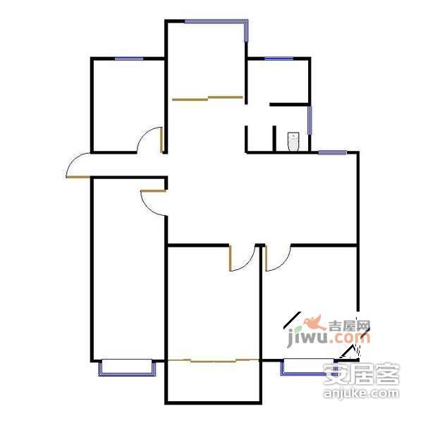 城市之星大厦2室2厅2卫145㎡户型图