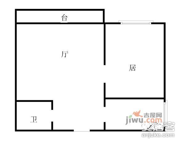 新河里1室1厅1卫户型图